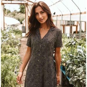 Anthropologie- Everly short sleeve midi dress